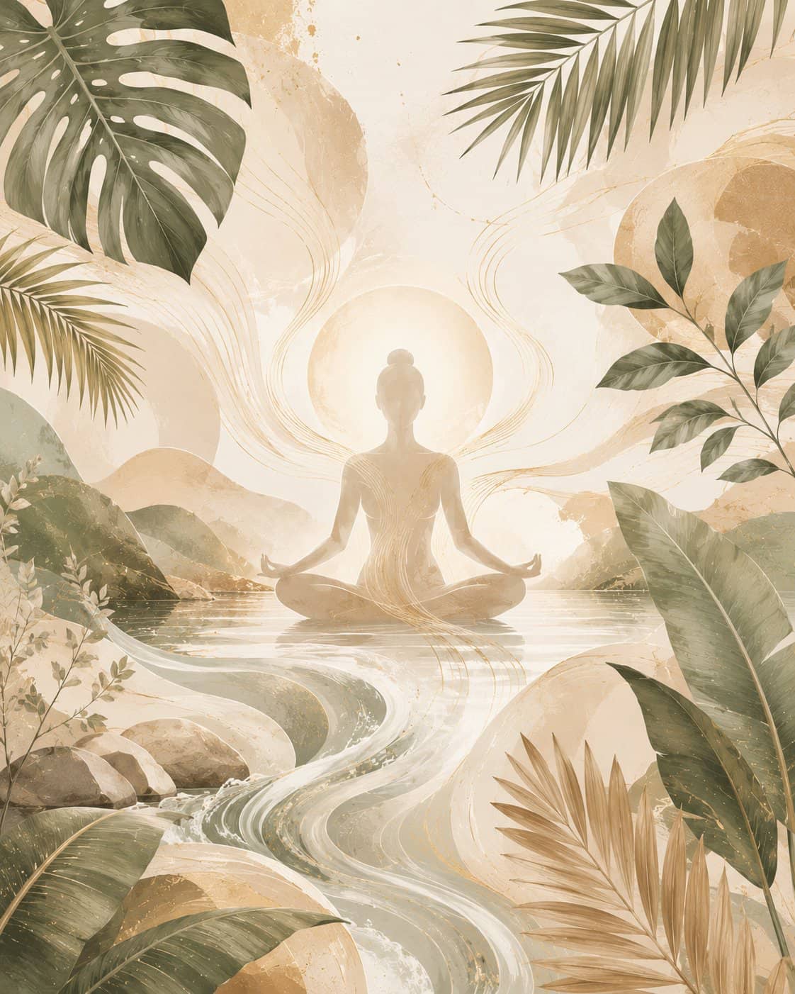 Meditation & Energiearbeit Illustration